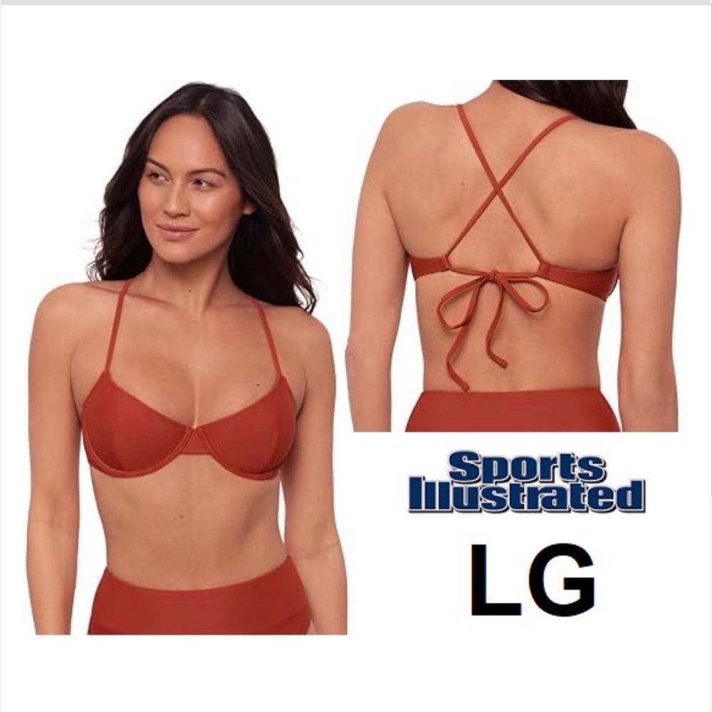 Sports Illustrated Swim Rust Bikini Top